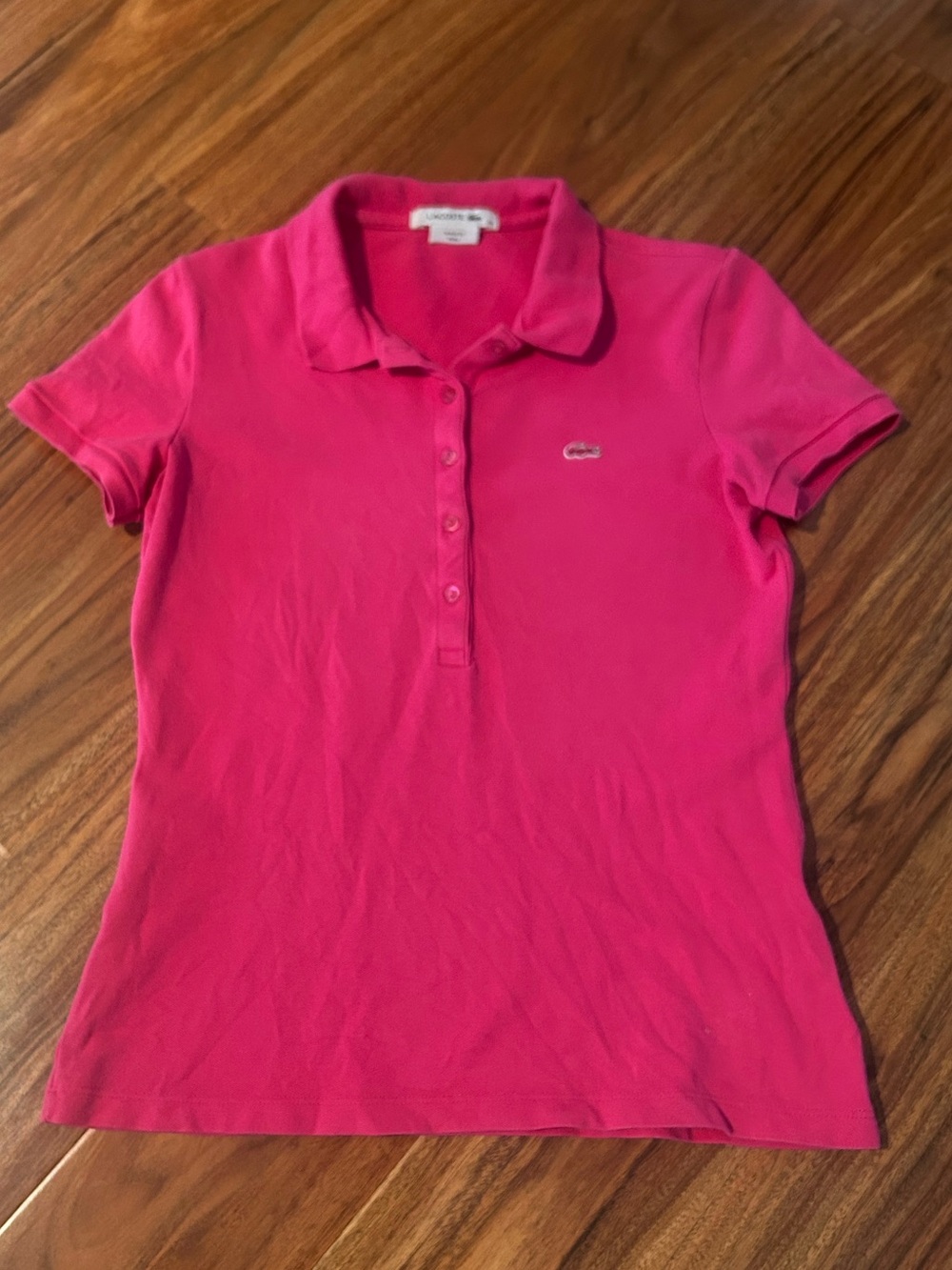 Lacoste women’s hot pink stretch polo size 36